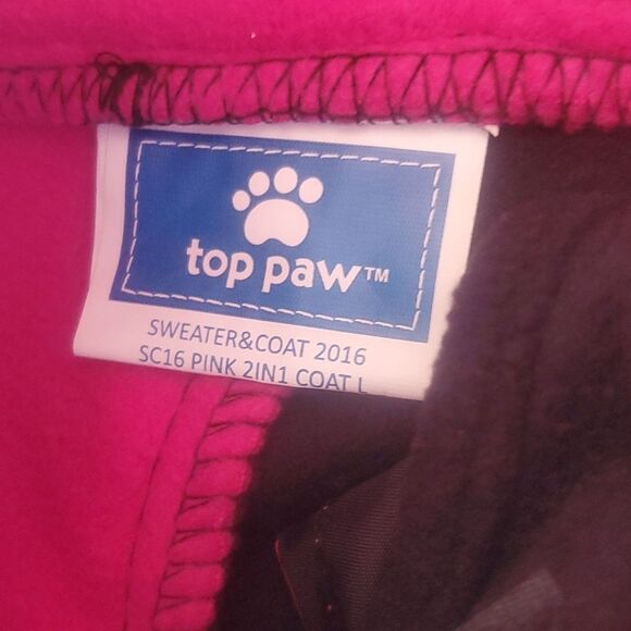 Pink Top Paw Large Dog Jacket Coat - Picture 4 of 7